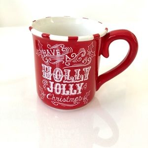 Large Mug Cup Coffee Tea Hot Coco Christmas Holly